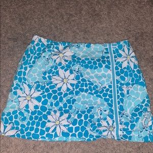 Lilly Pulitzer Blue Leopard Lounge Skort
